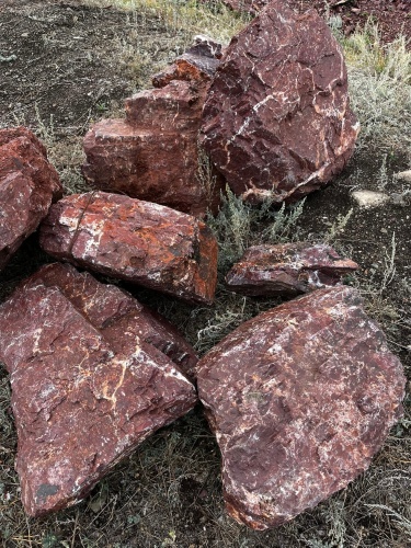 Ландшафтные глыбы красно-фиолетовые 200-1000 килограмм купить в Нижнем Новгороде