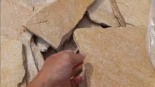 Плитняк златолит жёлтый золотистый для фасада 1,5-3см купить в Нижнем Новгороде